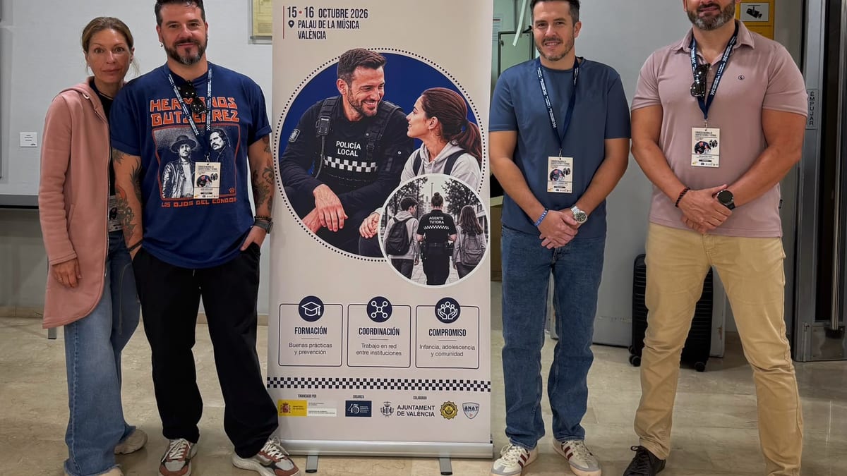 VI Congreso Nacional de Agentes Tutores y Tutoras, celebrado en el Palau de la Música de Valencia los días 15 y 16 de octubre de 2026, con participación de la Policía Local de Coslada