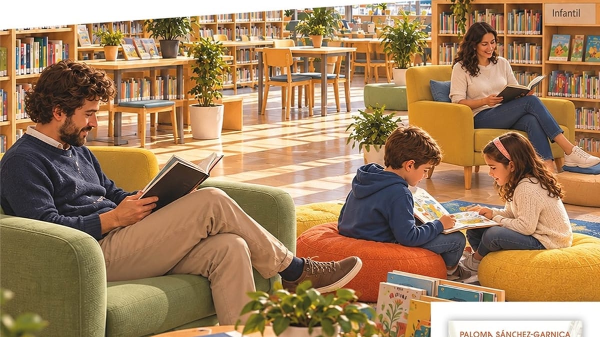 Cartel del Día de las Bibliotecas de Pozuelo de Alarcón con información de la presentación de 'Un hombre de honor' de Paloma Sánchez-Garnica