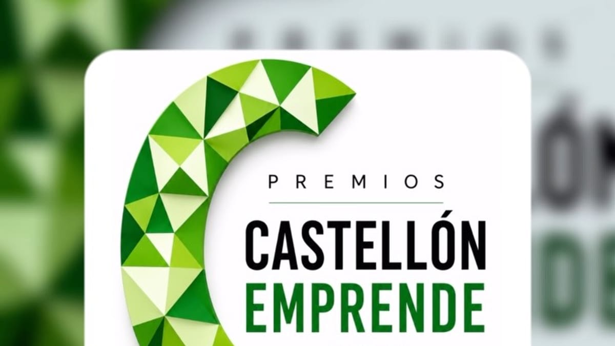 Cartel promocional de los Premios Castellón Emprende 2026 con categorías de emprendimiento joven, mujer, comercio, relevo generacional, innovación social y economía social