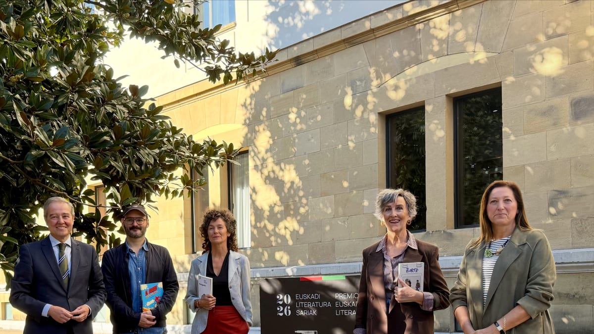 Cartel oficial de los Premios Euskadi de Literatura 2026 del Gobierno Vasco