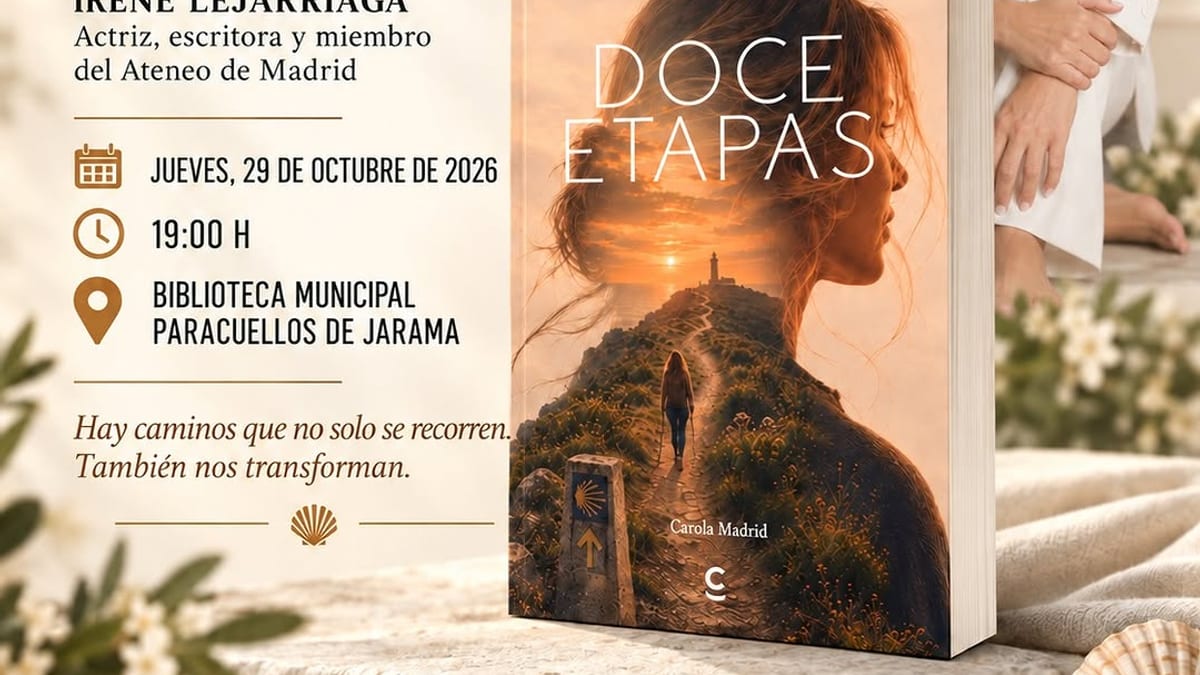Cartel promocional de la presentación del libro 'Doce etapas' de Carola Madrid