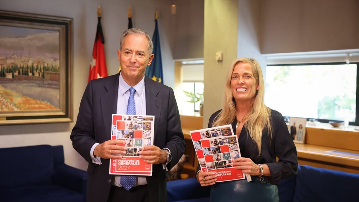 Cartel oficial de los Presupuestos Generales 2027 de la Comunidad de Madrid