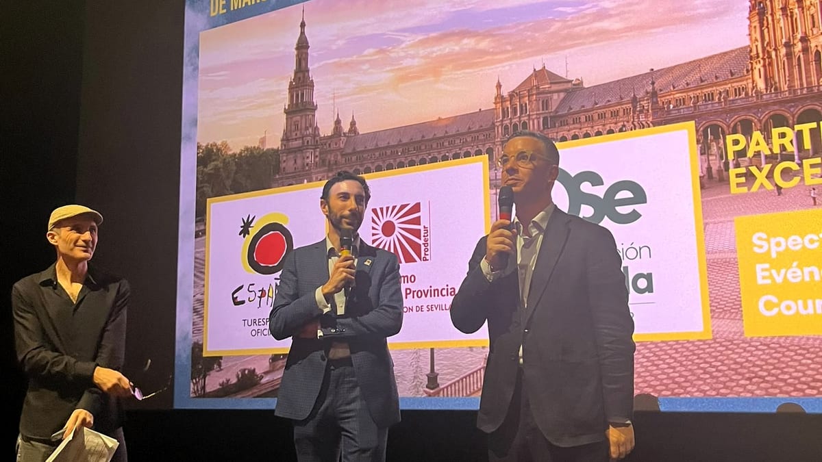 Cartel del Festival de Cine Español de Marsella (Horizontes) 2026, donde se promociona la provincia de Sevilla