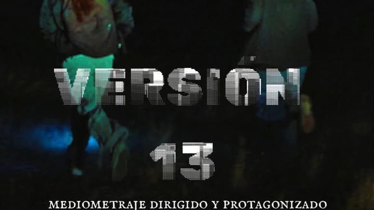 Cartel del mediometraje Versión 13 dirigido por Lola Perdiguero, proyección en Arroyomolinos el 17 de octubre