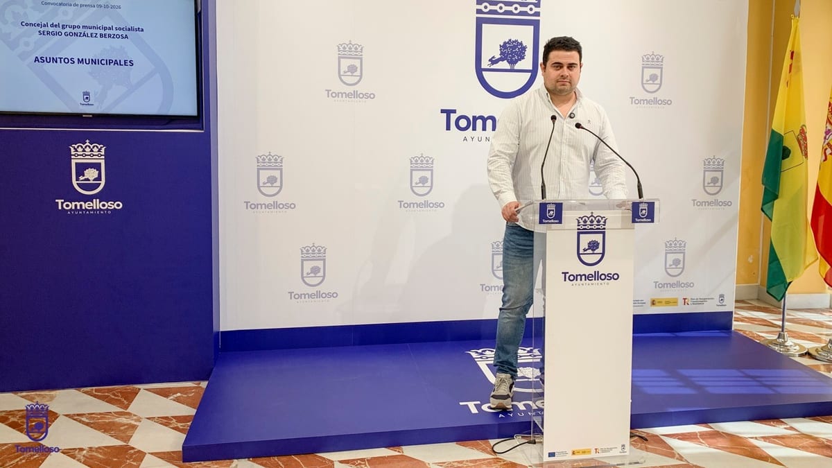 Convocatoria de prensa del concejal socialista Sergio González Berzosa sobre retraso en incorporación de policías locales en Tomelloso