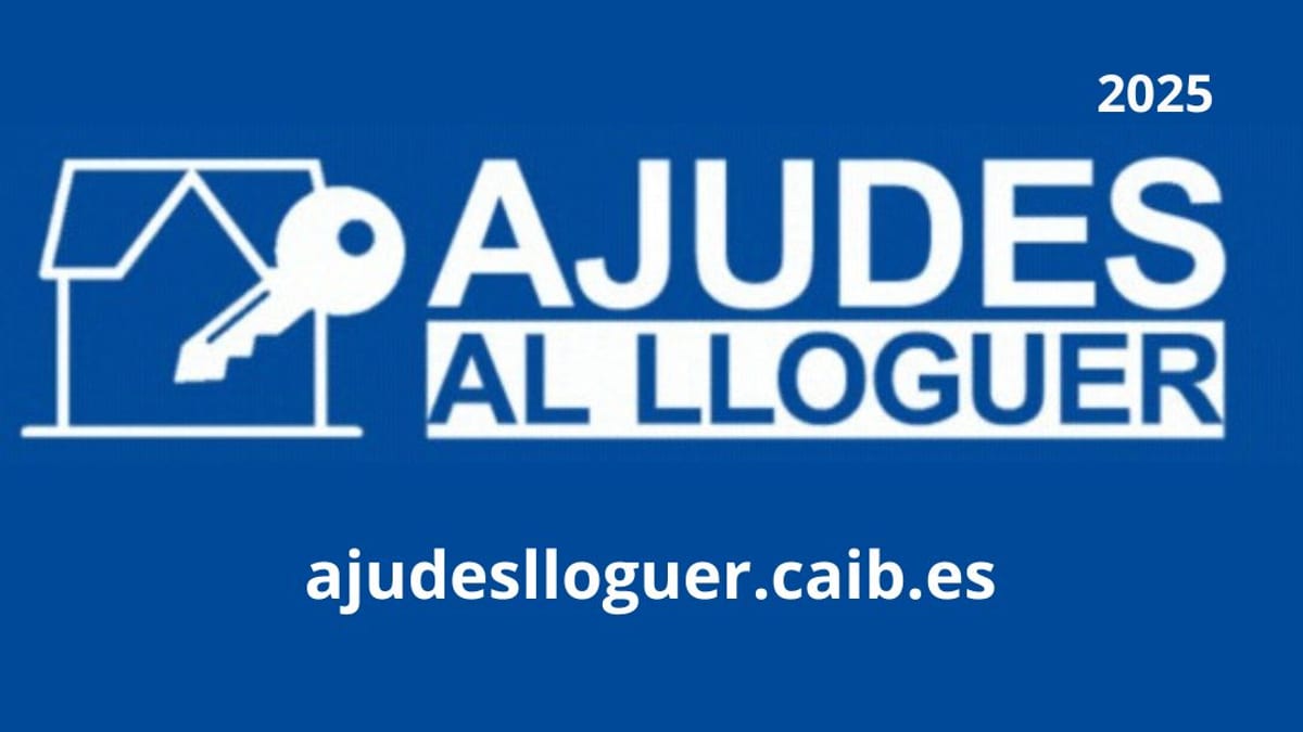 Cartel informativo sobre ayudas al alquiler de vivienda 2025 en Islas Baleares
