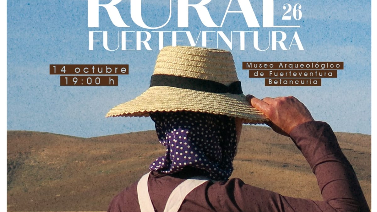 Cartel del acto de reconocimiento a la mujer rural en Fuerteventura, 14 de octubre a las 19:00 horas en el Museo Arqueológico de Betancuria