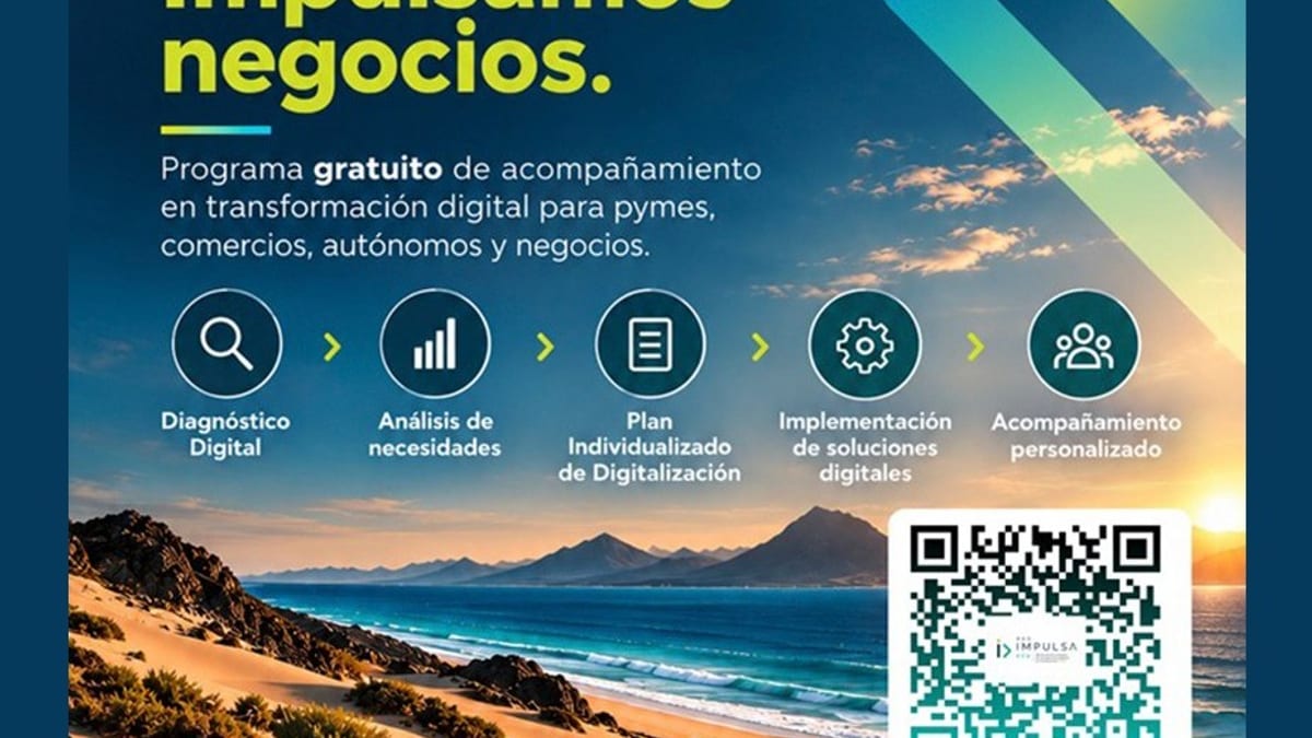 Cartel del programa RED IMPULSA FTV con los servicios de diagnóstico digital, análisis de necesidades, plan individualizado de digitalización, implementación de soluciones y acompañamiento personalizado