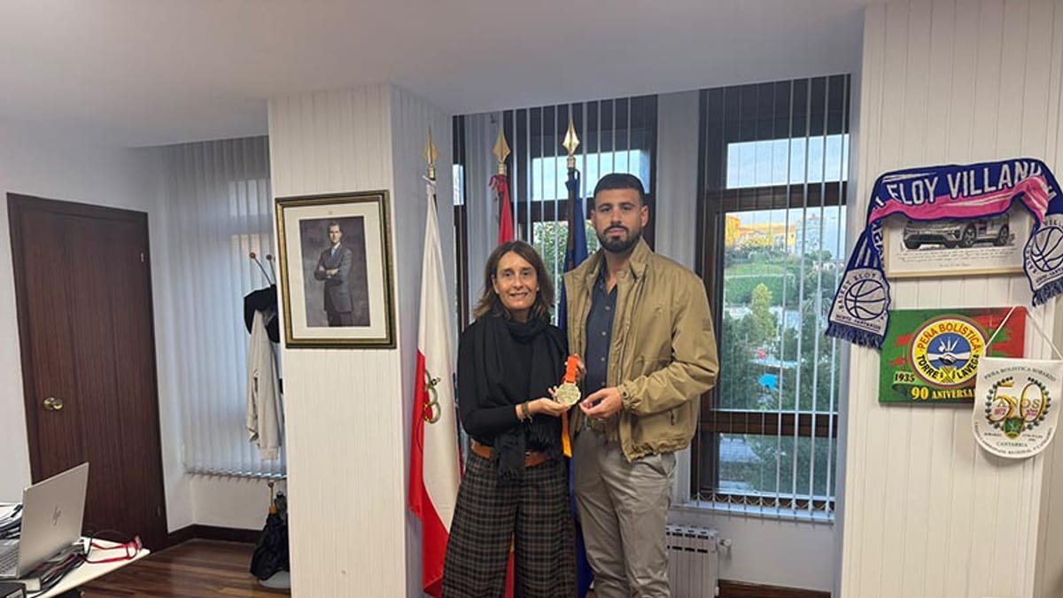 Roberto Veiga, deportista cántabro, en evento deportivo