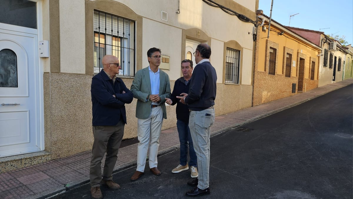 Trabajos de pavimentación completados en las calles del barrio de San Marquino, Cáceres