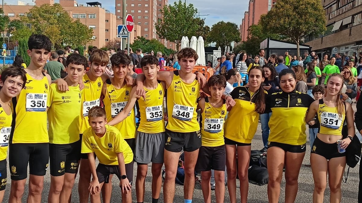 Collage con resultados de atletas del Club Atletismo San Sebastián de los Reyes en la XXXVI Milla Ciudad de Parla