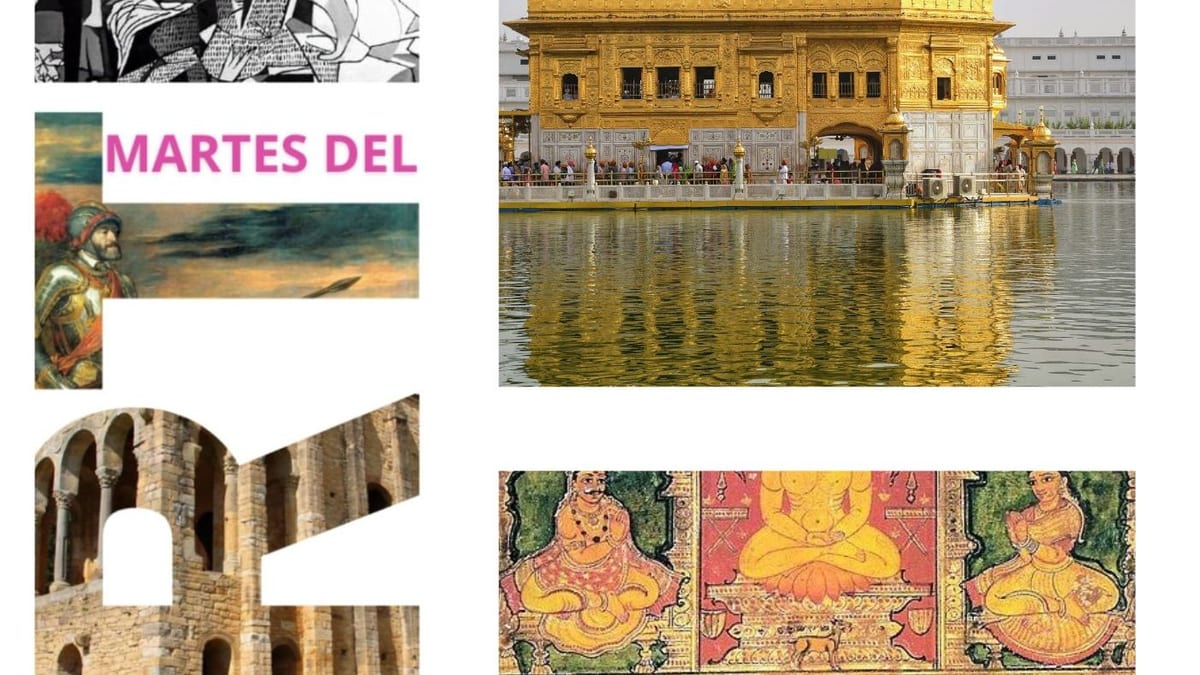 Cartel informativo de cambio de orden en sesiones Martes del Arte sobre India, octubre 2024