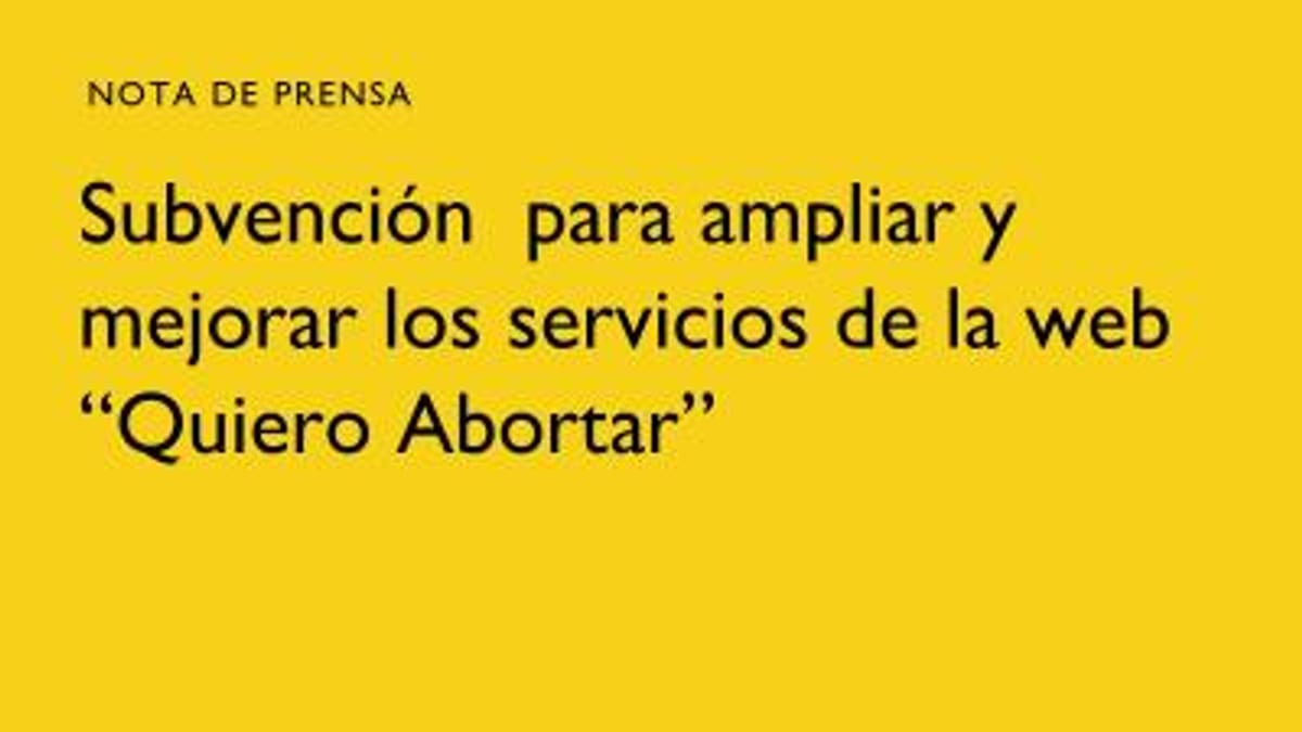 Logo y recursos de la plataforma web Quiero Abortar del Ministerio de Sanidad