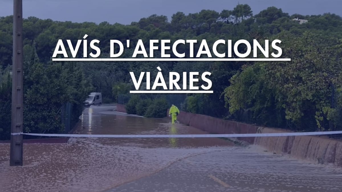 Aviso del Ayuntamiento de Santa Eulalia sobre afectaciones viarias por lluvia