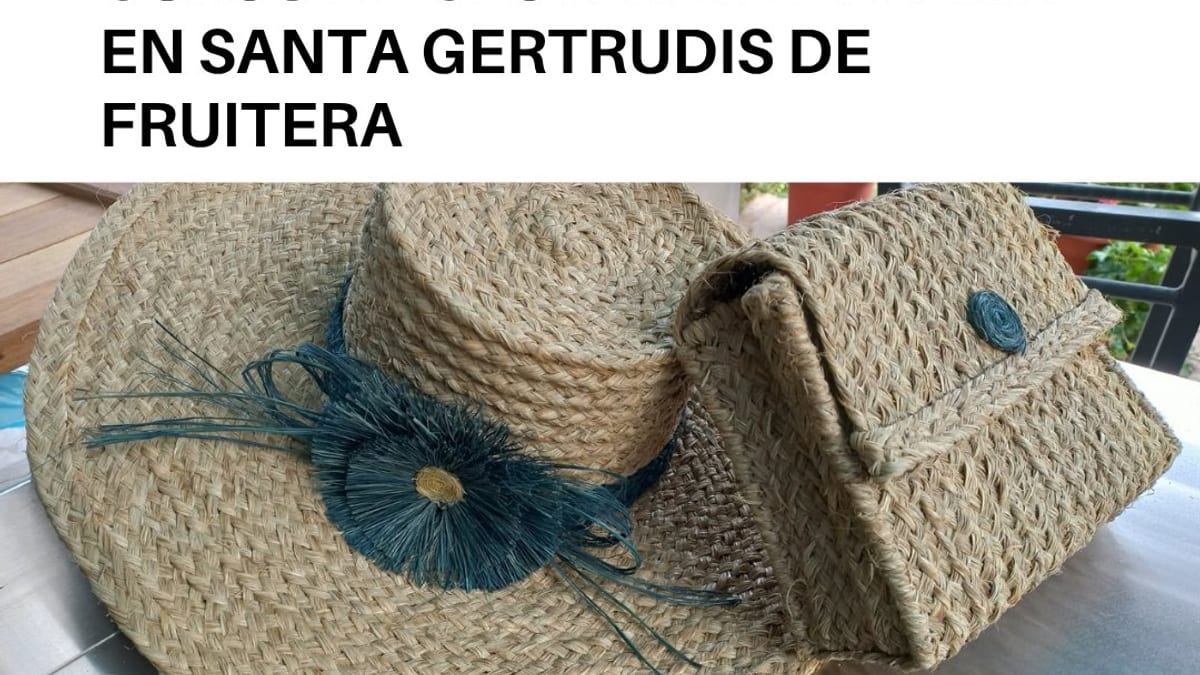 Cartel del curso de cestería de palma en Santa Gertrudis de Fruitera, Ayuntamiento de Santa Eulària des Riu