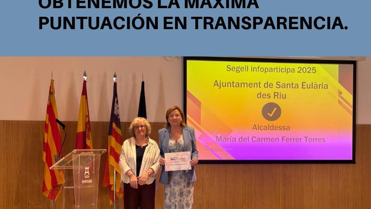Logo del Sello Infoparticipa 2025 del Ayuntamiento de Santa Eulària des Riu