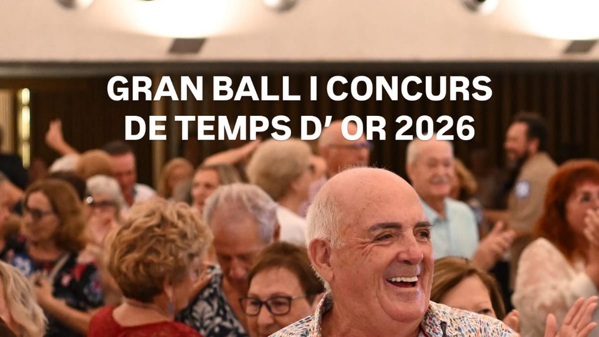 Acto de clausura de Temps d'Or 2026 en Santa Eulária con personas mayores participando en actividades de baile y entretenimiento en el Palacio de Congresos