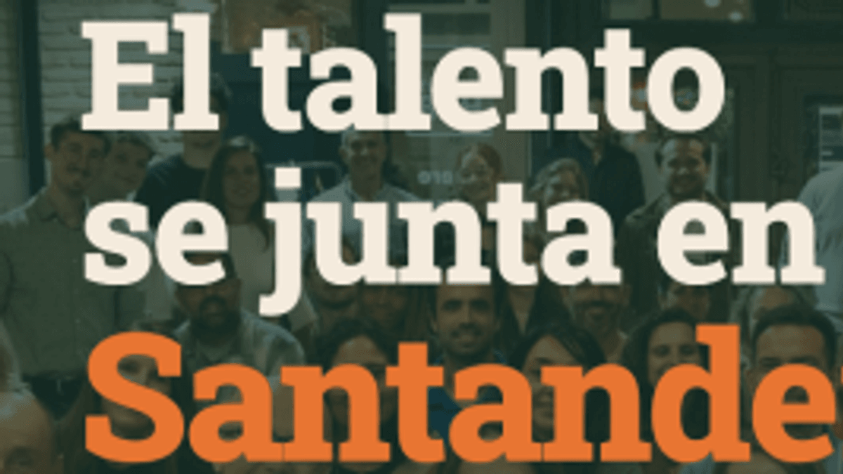Cartel del evento Santander, destino para el talento digital con profesionales del sector tecnológico