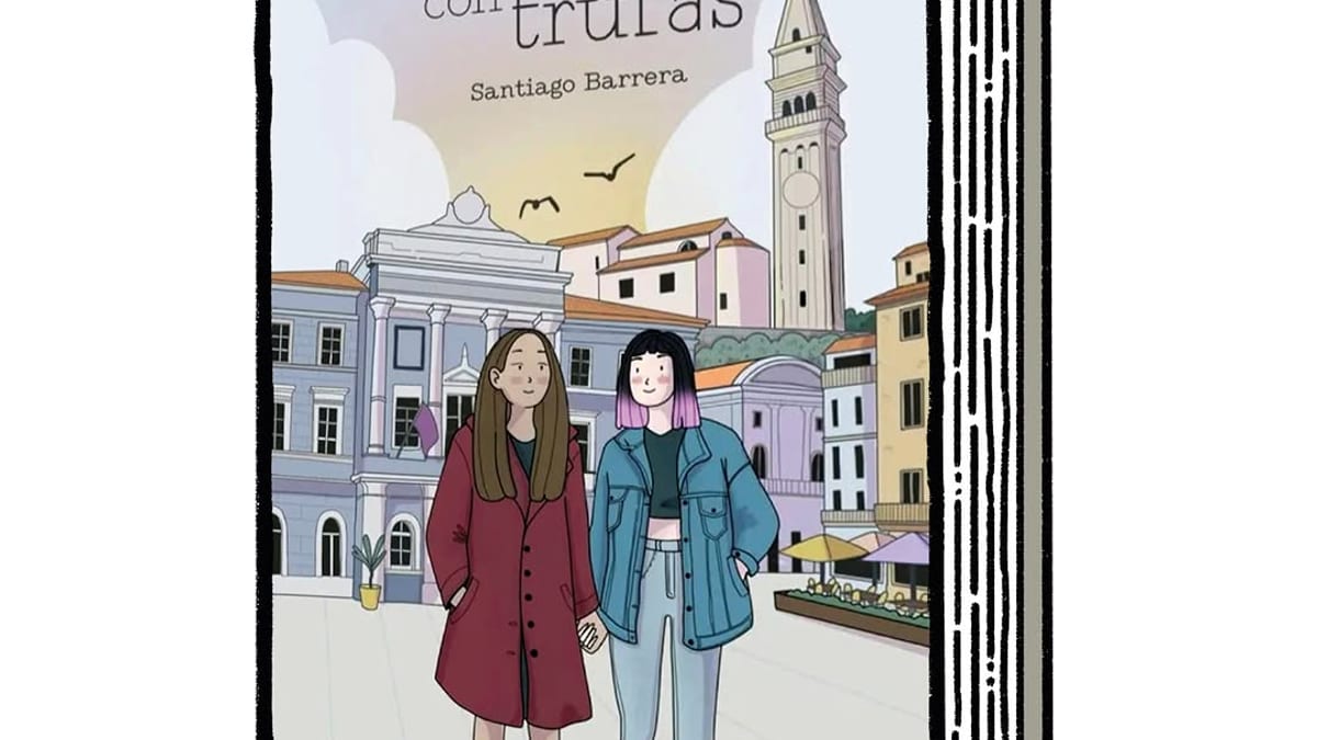 Cartel de la presentación del libro Linguini con trufas de Santiago Barrera en la Biblioteca Municipal Ana María Matute de Valdemoro