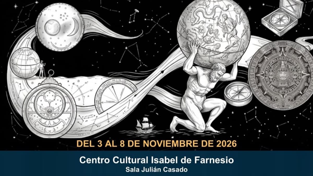 Cartel de la exposición 'Midiendo el cosmos' de la Semana de la Ciencia en Aranjuez, del 3 al 8 de noviembre de 2026