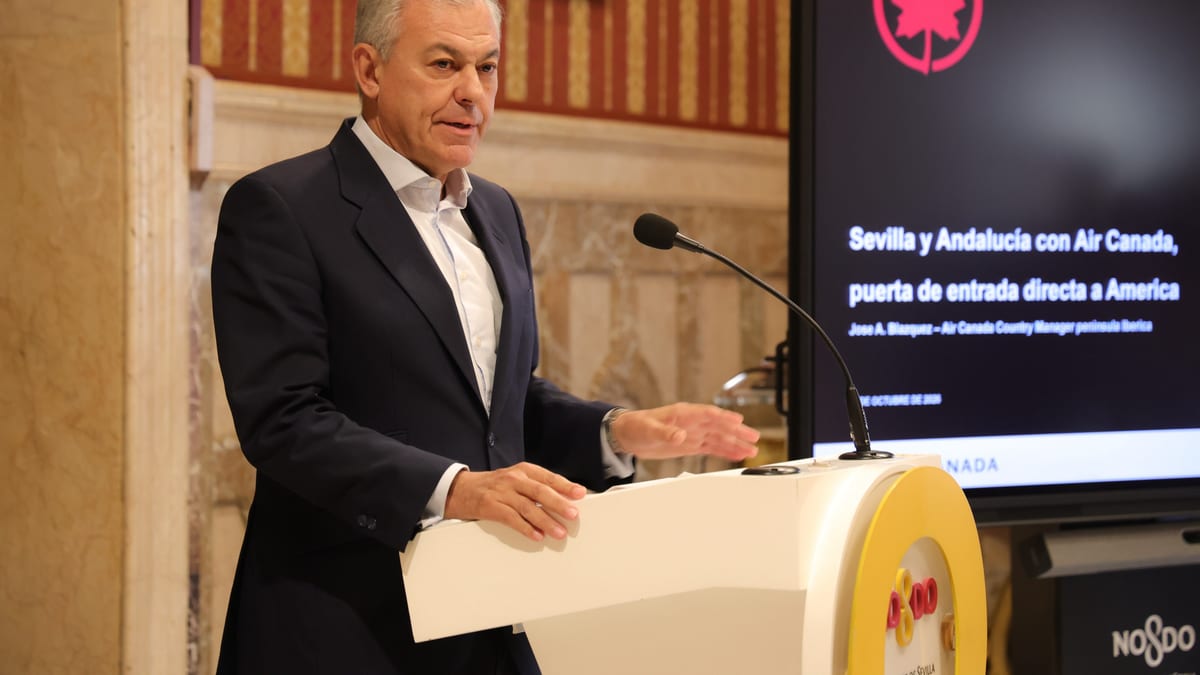 Presentación de la conexión aérea Sevilla-Montreal con José A. Blásquez, Country Manager de Air Canada para la Península Ibérica