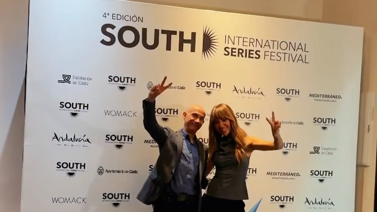 Presentación de la programación del South International Series Festival 2026 en A Cielo Abierto Madrid, con representantes del Ayuntamiento de Cádiz, Diputación y entidades colaboradoras