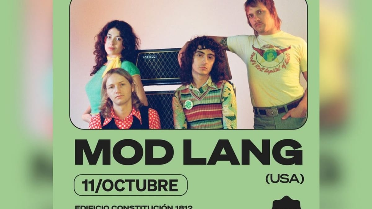 Cartel de Estéreo Parque con Mod Lang, banda estadounidense, 11 de octubre a las 20:00 horas en Cádiz