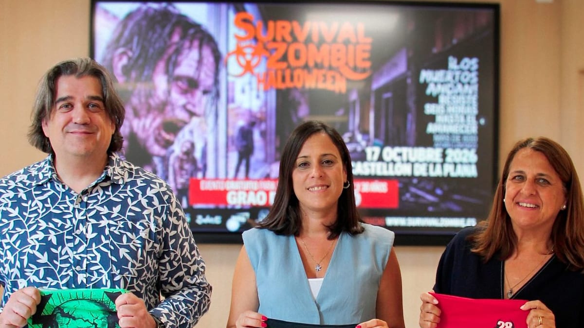 Cartel del evento Survival Zombie Hunter en el Grao de Castellón