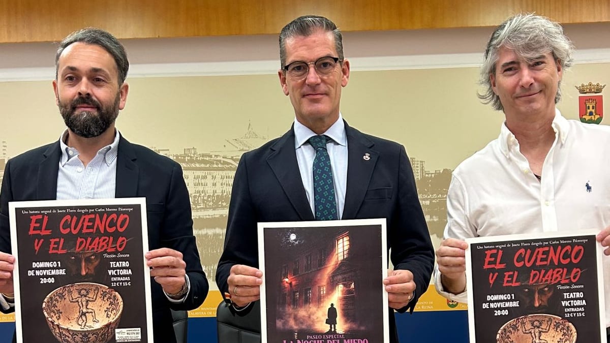Cartel promocional de las actividades de terror: La Noche del Miedo y El Cuenco y el Diablo del Organismo de Cultura de Talavera
