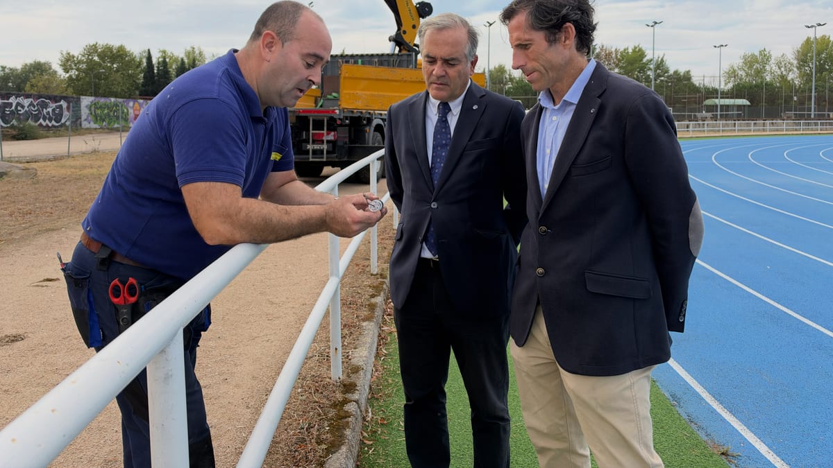 Pista de atletismo de Talavera de la Reina con nueva iluminación
