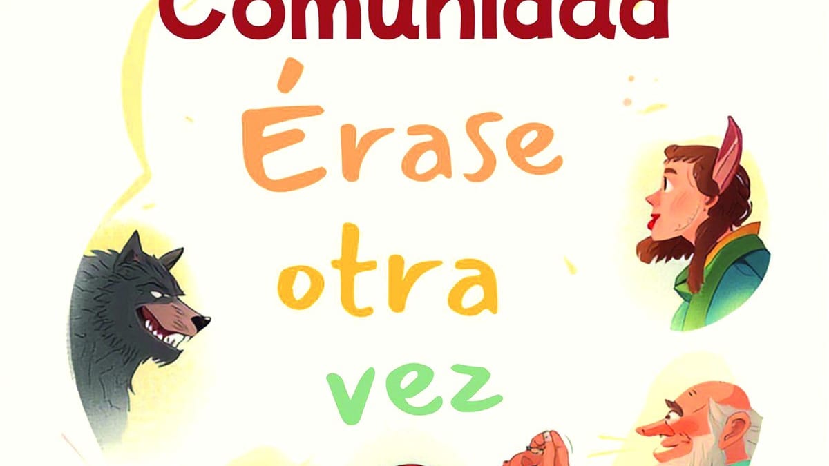 Cartel del taller infantil 'Érase una vez' de la Biblioteca Municipal Ana María Matute de Valdemoro