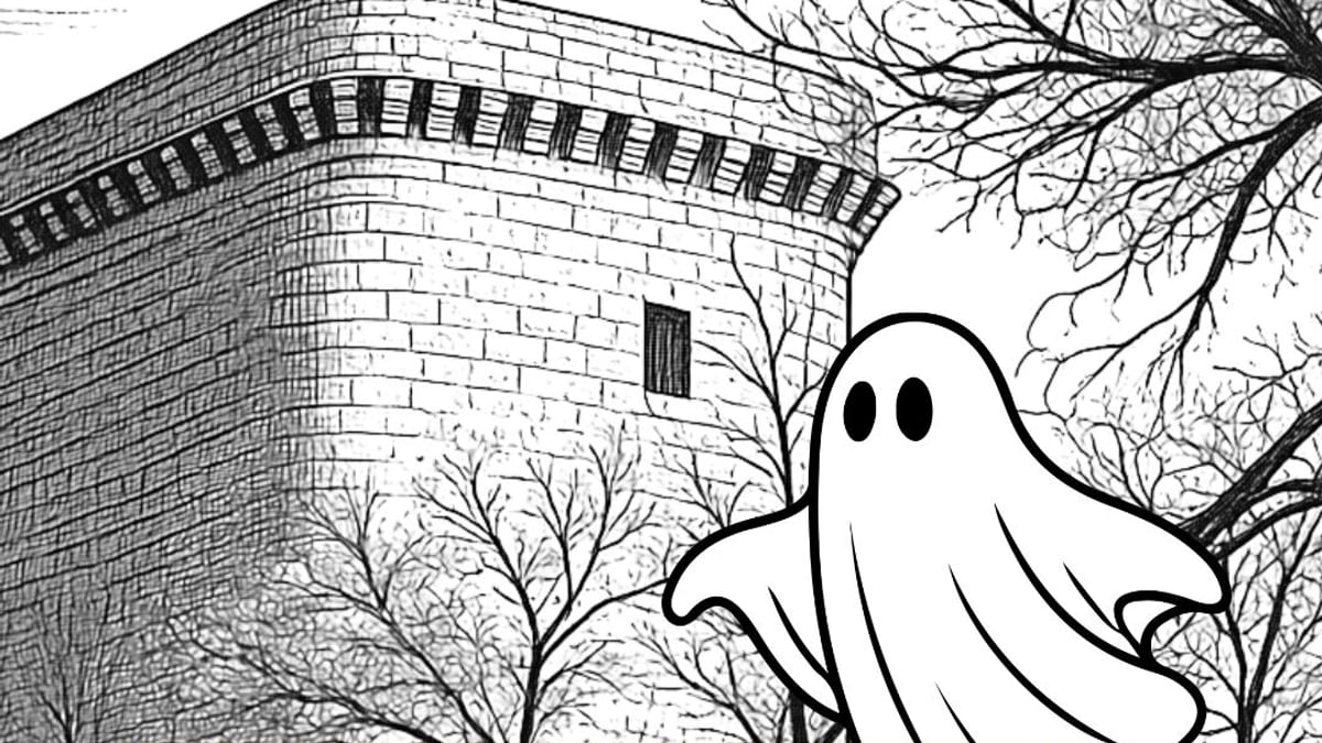 Cartel del taller de Halloween «El fantasma Martín» del Ayuntamiento de Pinto para familias con niños a partir de 3 años