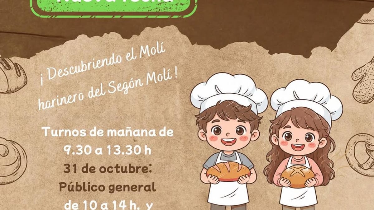 Cartel informativo del taller artesano de panadería aplazado del Ayuntamiento de Castellón