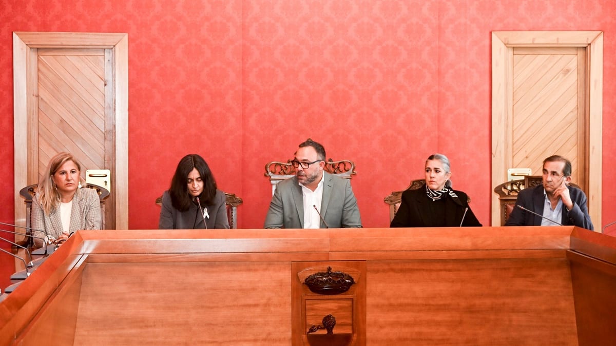 Acto de conmemoración del Día Mundial contra el Cáncer de Mama en el salón de plenos de Tomelloso con el alcalde Javier Navarro