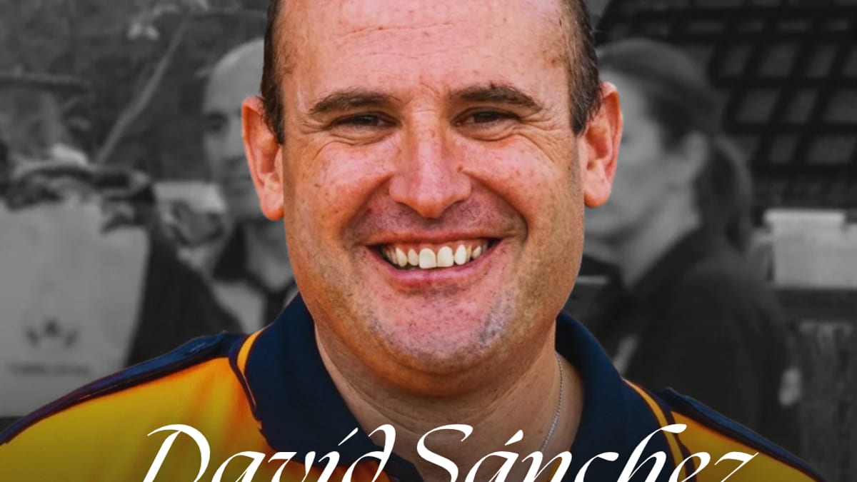 Cartel de despedida a David Sánchez, voluntario de Protección Civil Torrelodones y guardia civil en Collado Villalba