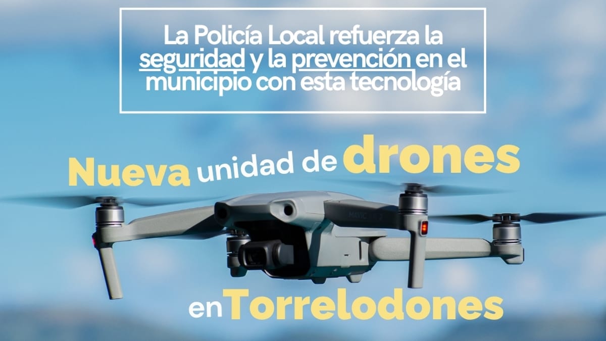 Unidad de drones de la Policía Local de Torrelodones, aeronave no tripulada para seguridad ciudadana