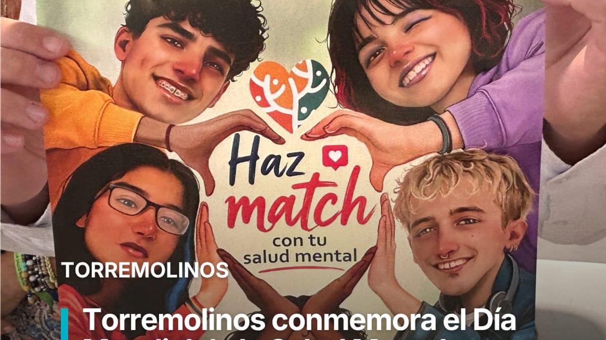Cartel del Día Mundial de la Salud Mental 2026 de Torremolinos con el lema 'Haz match con tu salud mental'