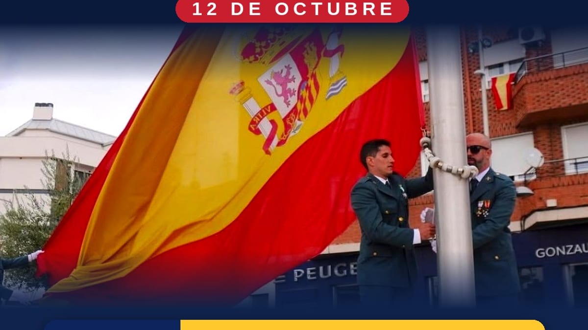 Cartel conmemorativo de la Festividad de la Virgen del Pilar y Fiesta Nacional de España en Torrijos, 12 de octubre