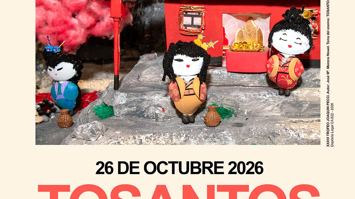 Cartel oficial de Tosantos 2026 en los mercados municipales de Cádiz Central y Virgen del Rosario, con ilustraciones de temática circense y carnavalesca