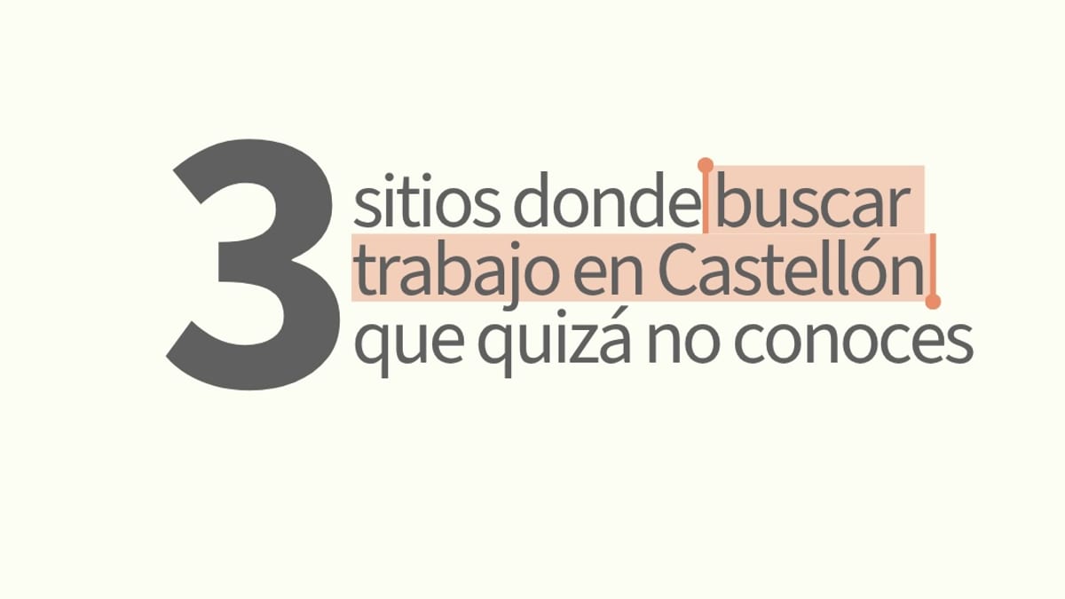 Infografía de CastellóCREA mostrando tres portales para buscar empleo: Agencia de Desarrollo Local, Ocupació y CastellóCREA