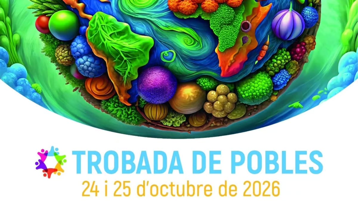 Cartel de la Trobada de Pobles 2026: encuentro multicultural en el Recinte Firal d'Eivissa los 24 y 25 de octubre con gastronomía, actuaciones musicales y actividades infantiles