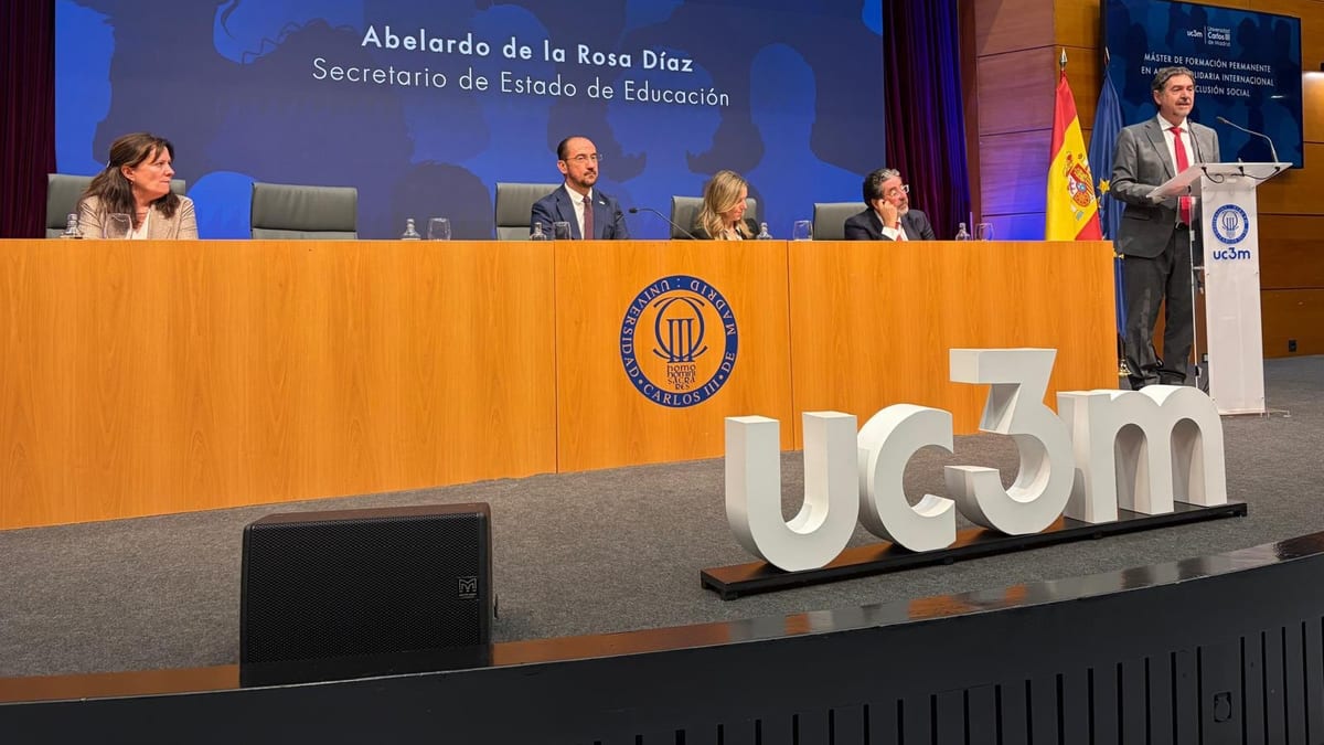 Abelardo de la Rosa Díaz, secretario de Estado de Educación, en la inauguración del Máster de Formación Permanente en Acción Solidaria Internacional y de Inclusión Social