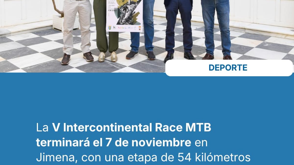 Cartel promocional de la V Intercontinental Race MTB en Jimena de la Frontera
