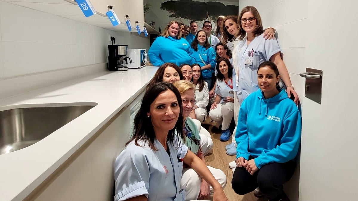 Sala de descanso 'El Jardín de Inés' del Hospital Universitario Marqués de Valdecilla para familias de pacientes en UCI Materno-Infantil