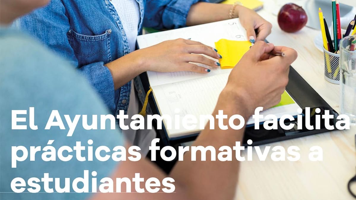Imagen promocional del programa de prácticas formativas del Ayuntamiento de Valdemoro para estudiantes