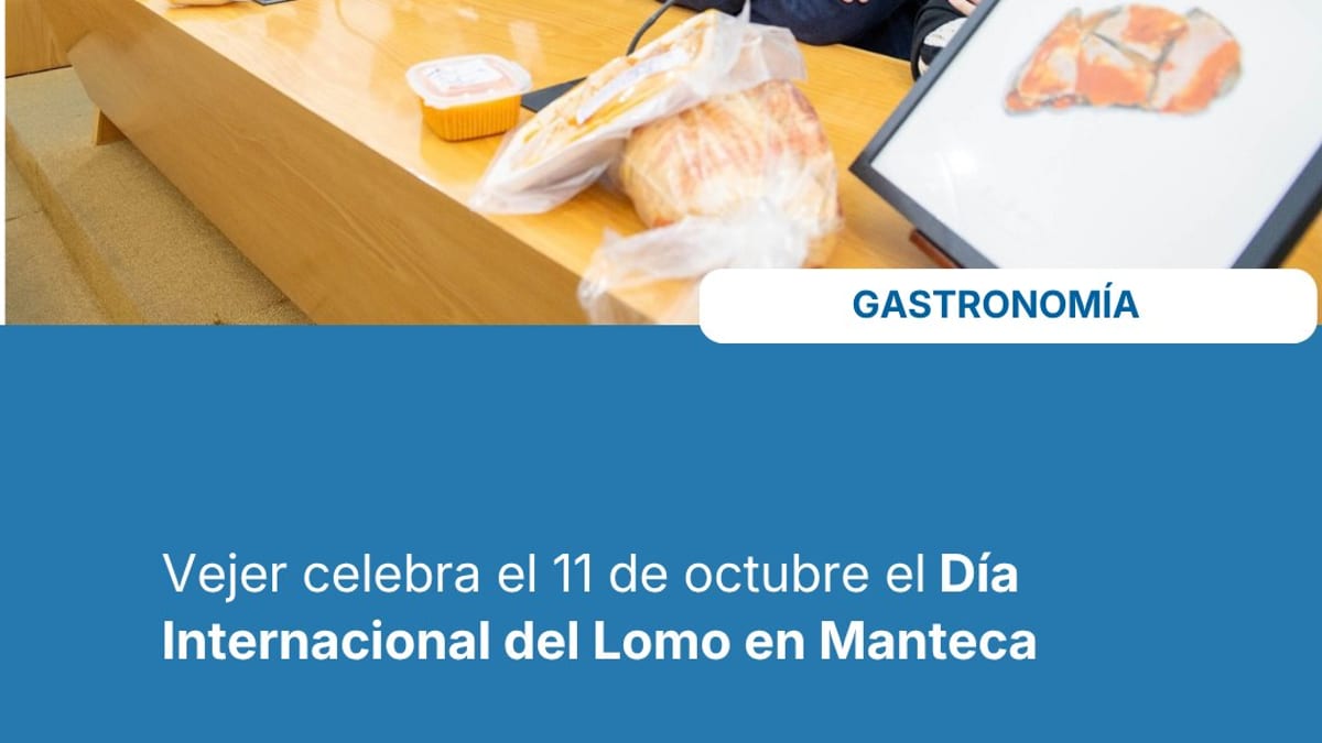 Cartel promocional del Día Internacional del Lomo en Manteca de Vejer, IX edición, 11 de octubre
