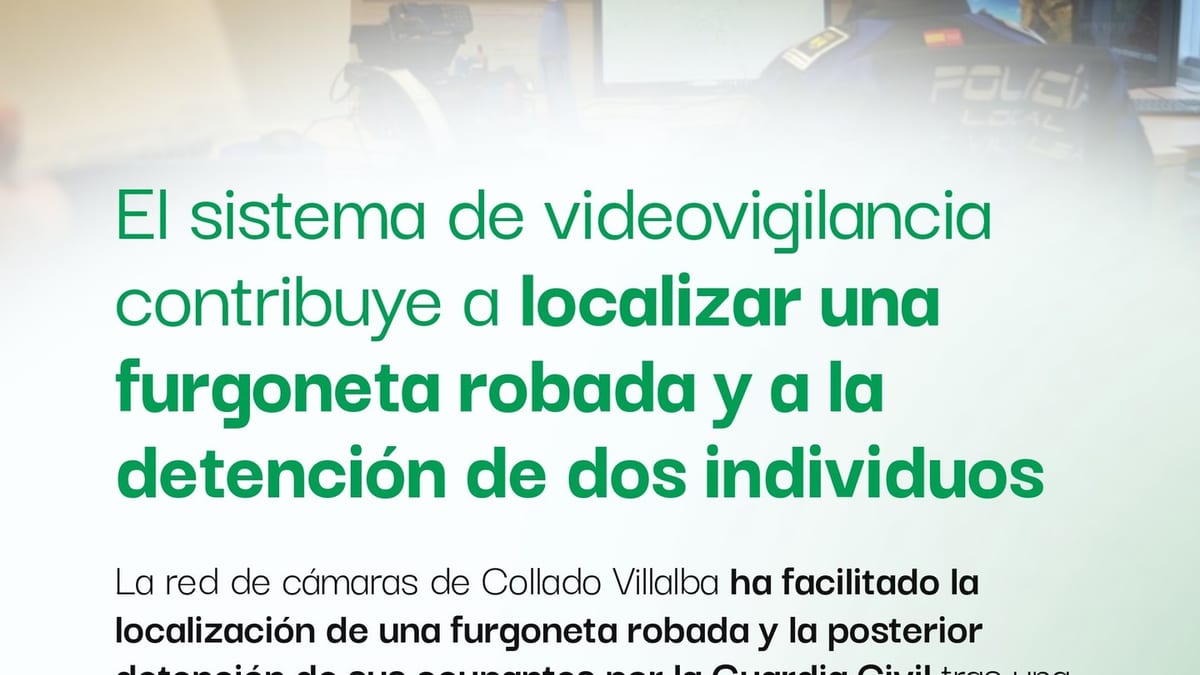 Centro de control de videovigilancia municipal de Collado Villalba con pantallas de monitorización