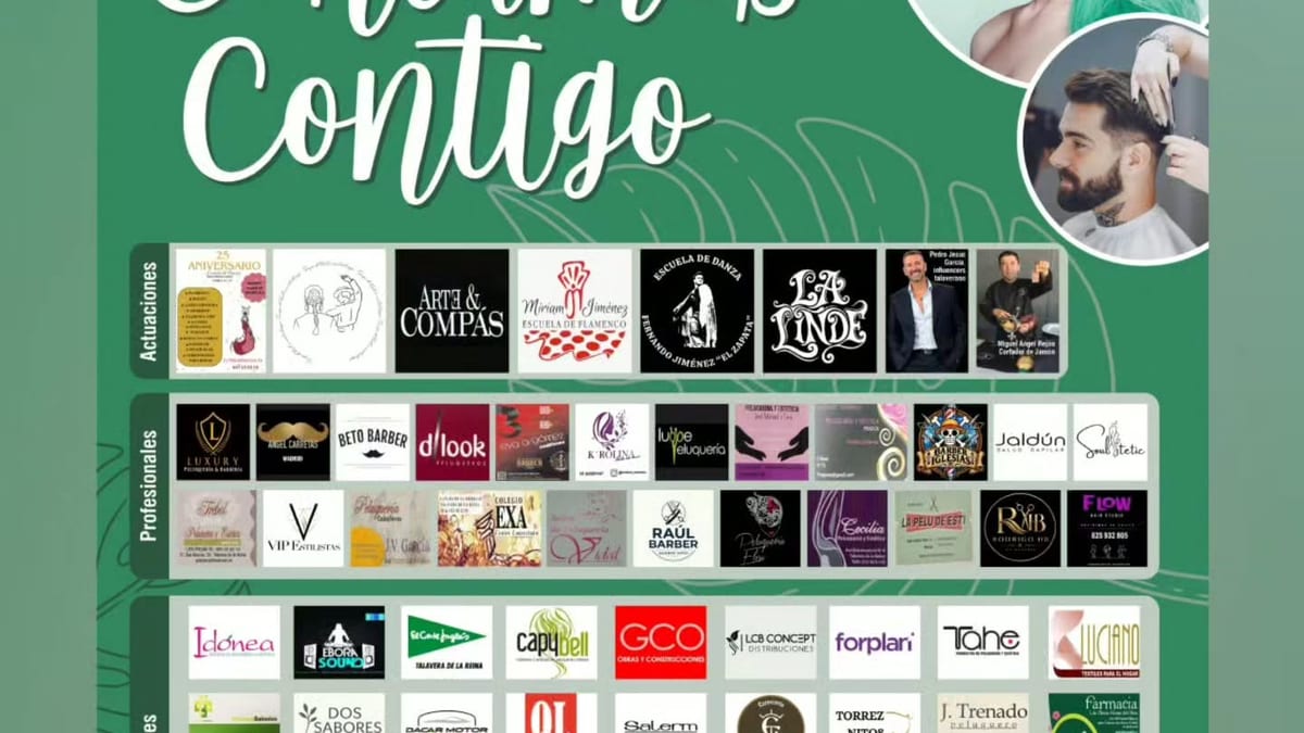 Cartel promocional de la VIII Edición de 'Cortamos Contigo' en Talavera de la Reina, 18 de octubre