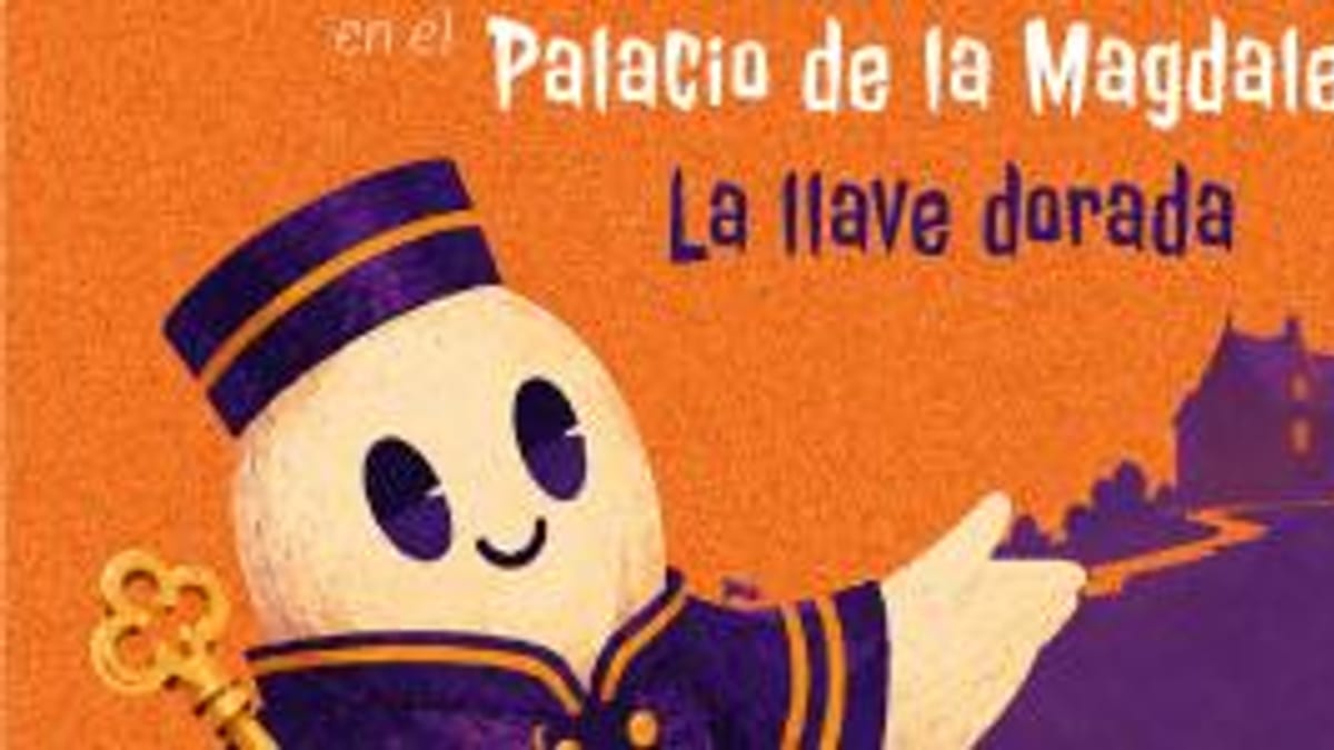 Cartel promocional de visitas infantiles de Halloween en el Palacio de la Magdalena de Santander