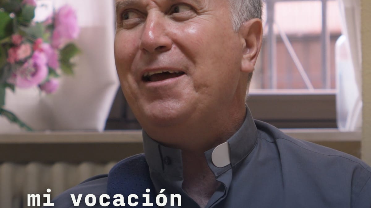 Ricardo Spuch, misionero en el Chaco argentino, con la frase 'mi vocación nació en una guerra' de la campaña #SerCuraEnMadrid